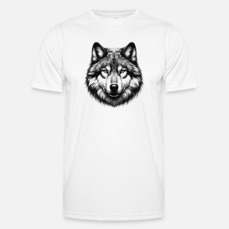 Wolf - Men's Functional T-Shirt - white