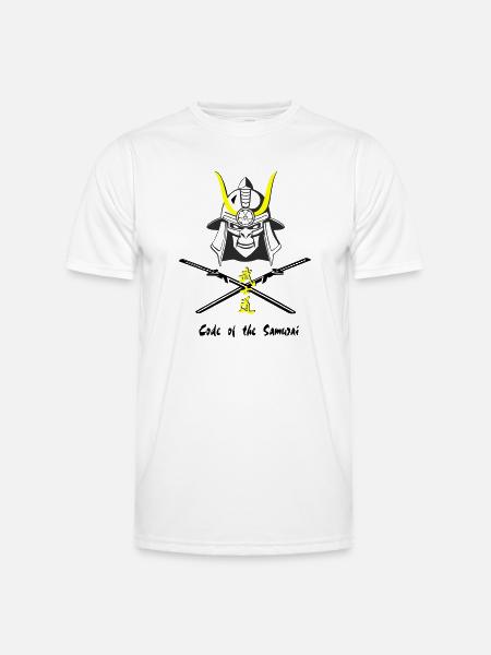 Samuraihelm Kabuto 4 - Männer Funktions-T-Shirt - Weiß