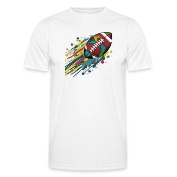 Football Soccer Rugby - Men's Functional T-Shirt - white - Front - AI Model Male 178 dark (178cm)