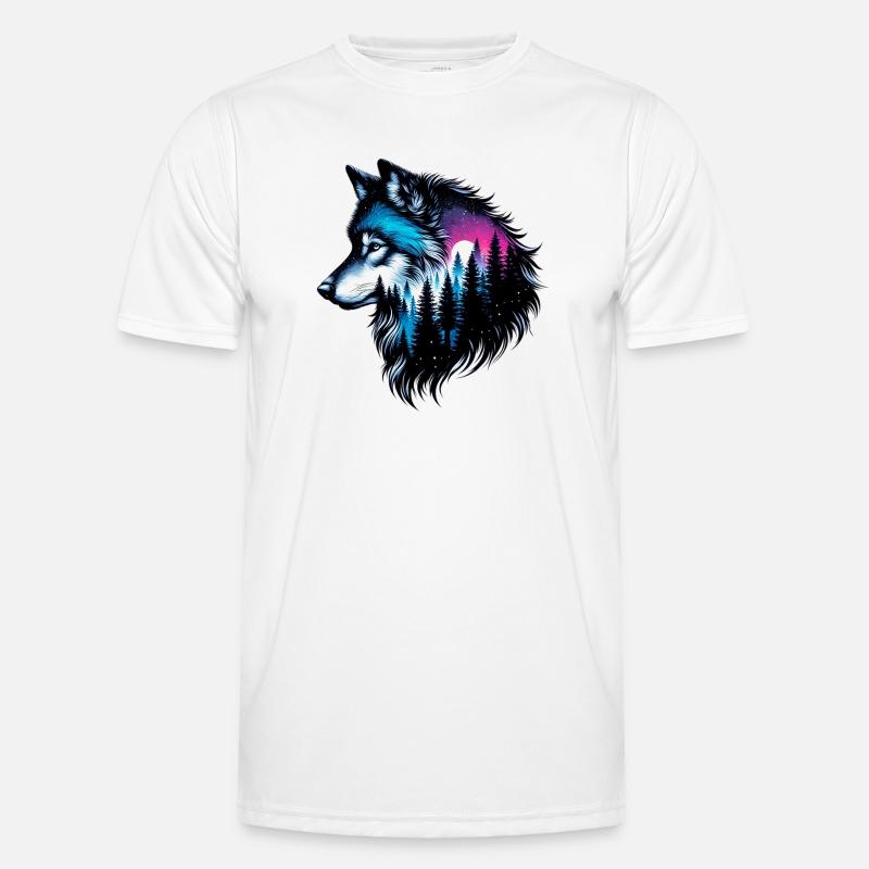 Wolf - Men's Functional T-Shirt - white