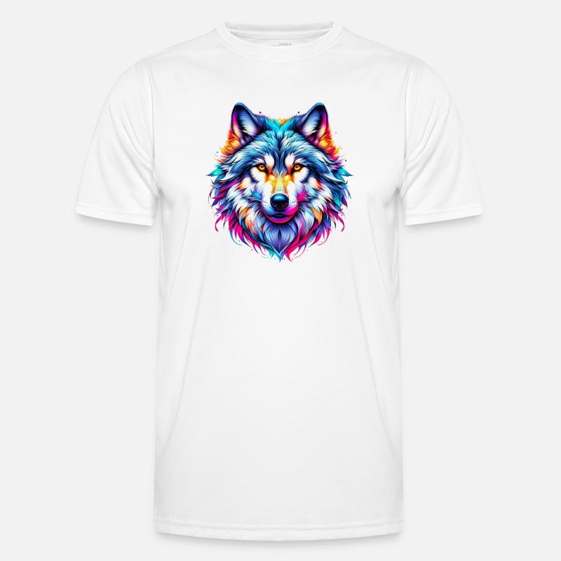 Wolf - Men's Functional T-Shirt - white