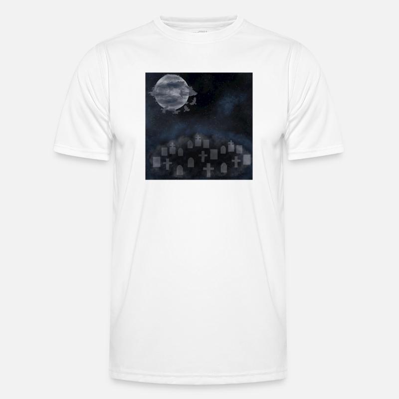 Friedhöfe, Gräber, gothic design, Horror Motiv Männer Funktions-T-Shirt