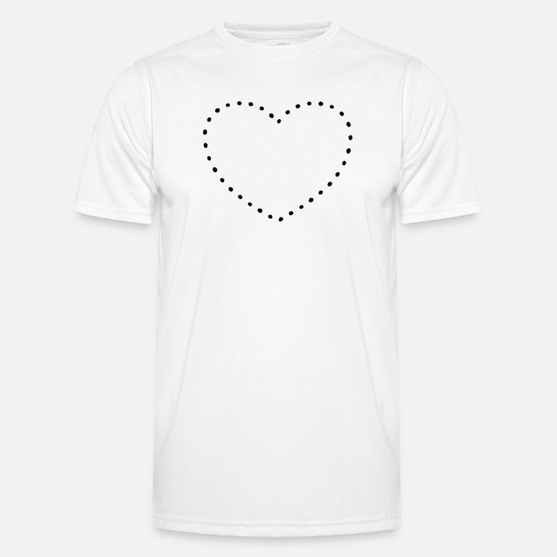 Herz black dots Männer Funktions-T-Shirt
