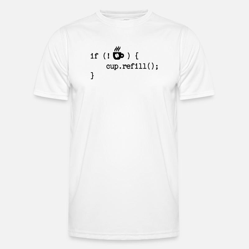 Developer Programmierer Code Webentwickler Debug - Männer Funktions-T-Shirt - Weiß
