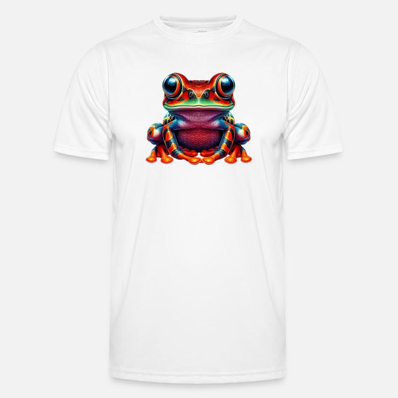 Frosch - Männer Funktions-T-Shirt - Weiß