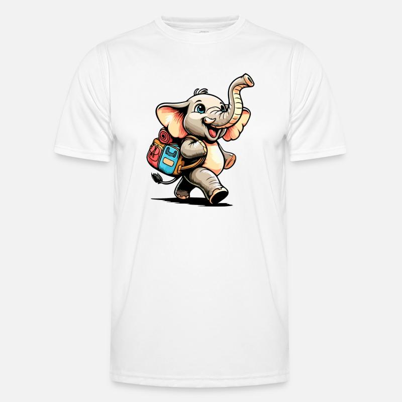 Tiny Trekker: Der lustige Elefant Männer Funktions-T-Shirt