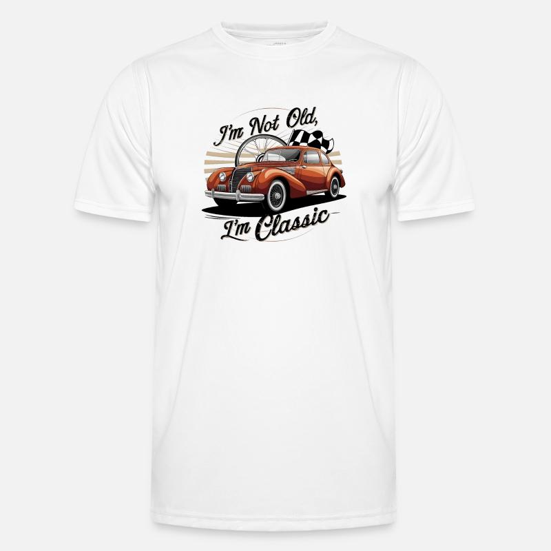 Oldtimer Oldtimer mit Vintage Text Männer Funktions-T-Shirt