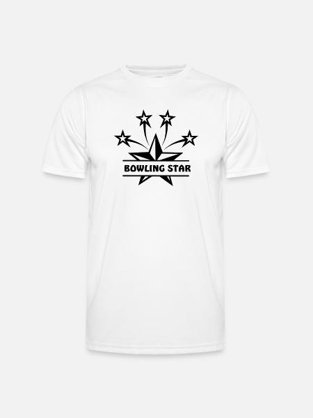 Bowling star - Men's Functional T-Shirt - white