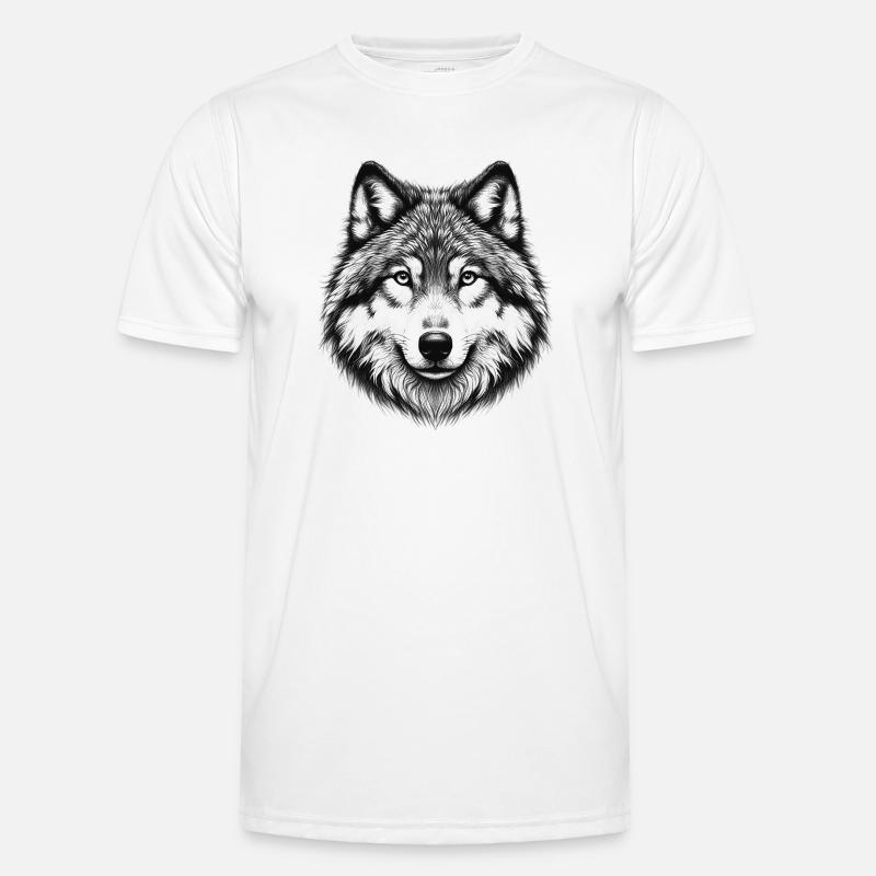 Wolf - Men's Functional T-Shirt - white