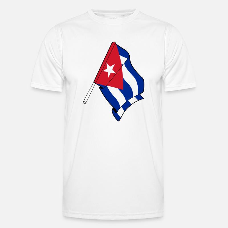 Drapeau de Cuba T-shirt sport Homme