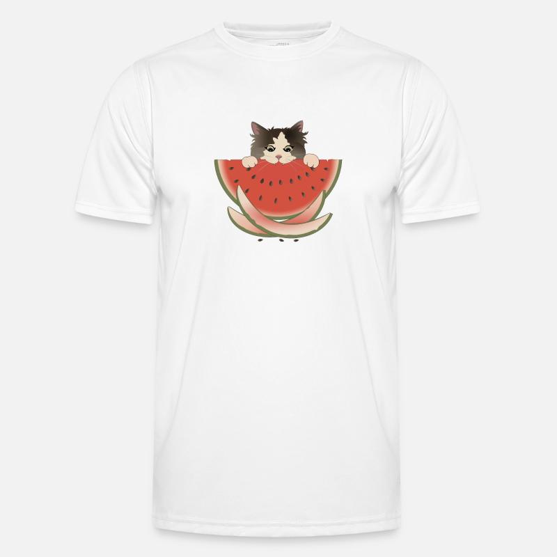 Délice de pastèque Chat T-shirt sport Homme