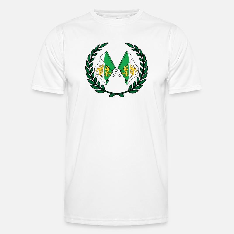 Drapeaux du comté de Thurgovie Suisse couronne de laurier T-shirt sport Homme