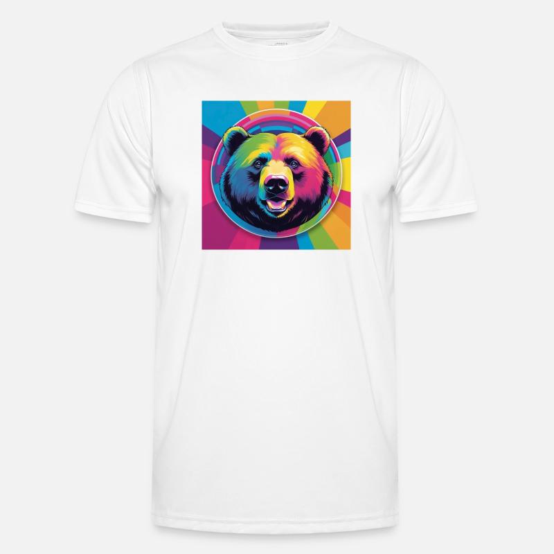 Rainbow Bear Männer Funktions-T-Shirt