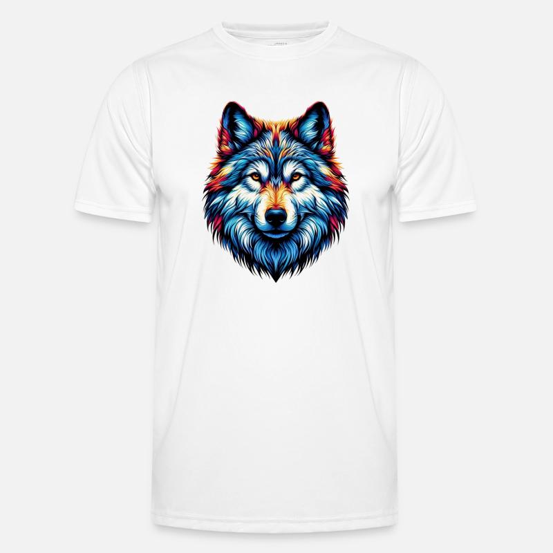Wolf - Men's Functional T-Shirt - white