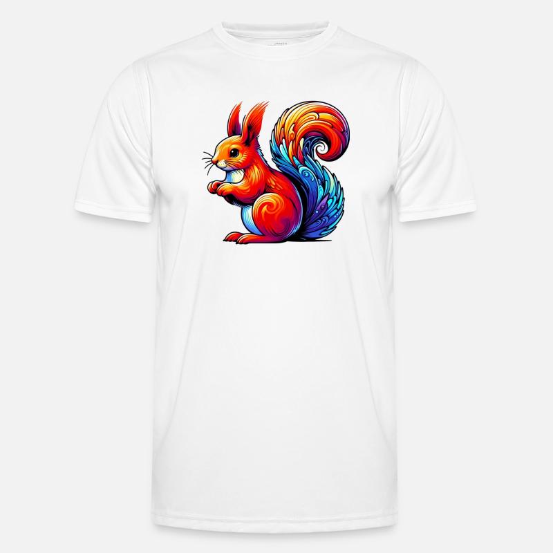 Eichhörnchen - Männer Funktions-T-Shirt - Weiß