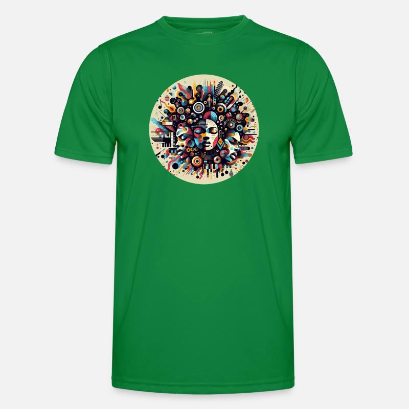 Afro Style Chromatic Symphony Men's Functional T-Shirt