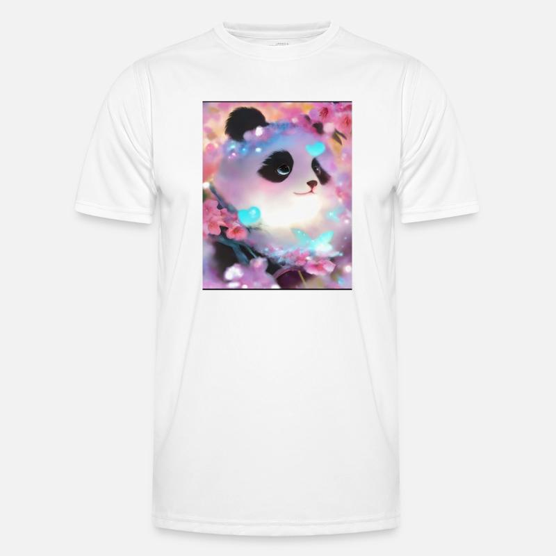 Panda Bild Männer Funktions-T-Shirt