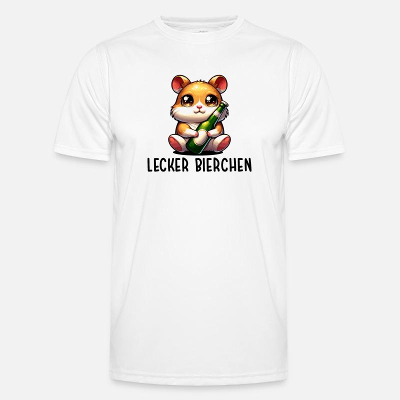 LECKER BIERCHEN Sad Hamster Meme Männer Funktions-T-Shirt