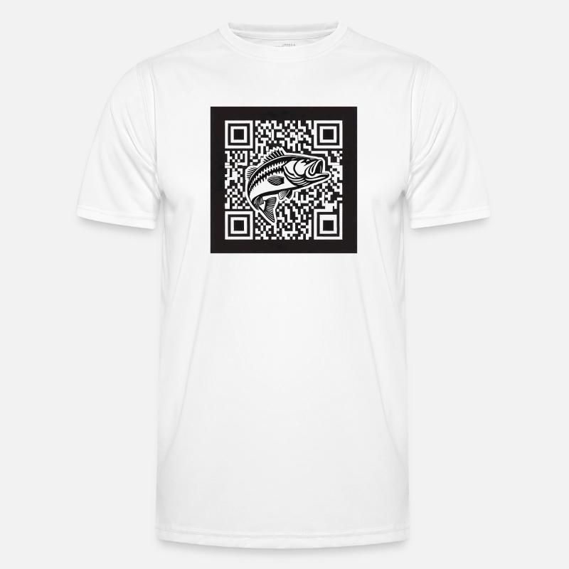Perch QR Code Design - Men's Functional T-Shirt - white