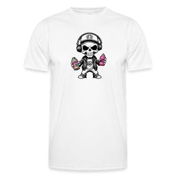 Graffiti Sprayer - Männer Funktions-T-Shirt - Weiß - Vorne - AI Model Male 178 dark (178cm)