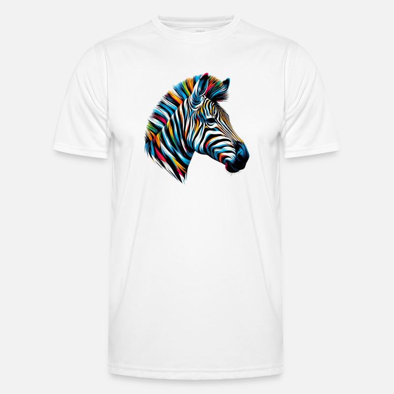 Zebra Männer Funktions-T-Shirt
