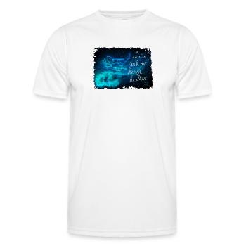 Nagez à travers les étoiles - T-shirt sport Homme - blanc - Devant - AI Model Male 178 dark (178cm)