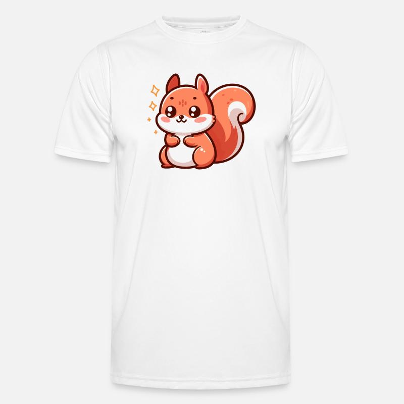 Cute little squirrel - Men's Functional T-Shirt - white