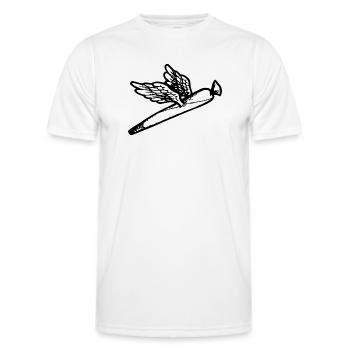 We fly so High - Men's Functional T-Shirt - white - Front - AI Model Male 178 dark (178cm)