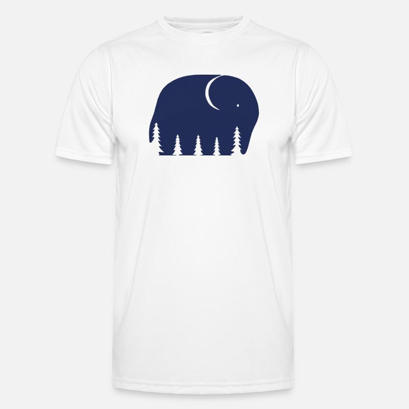 An elephant or a forest in this Fun Optical Illusi Men's Functional T-Shirt