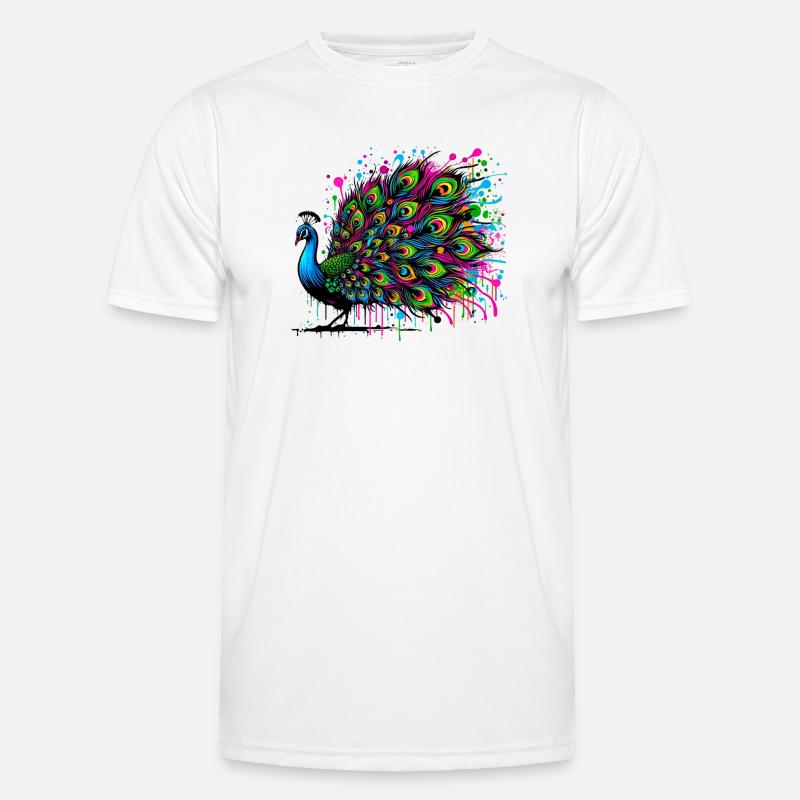 Pfau Männer Funktions-T-Shirt