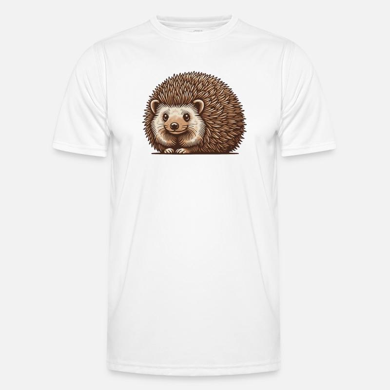 Igel - Männer Funktions-T-Shirt - Weiß