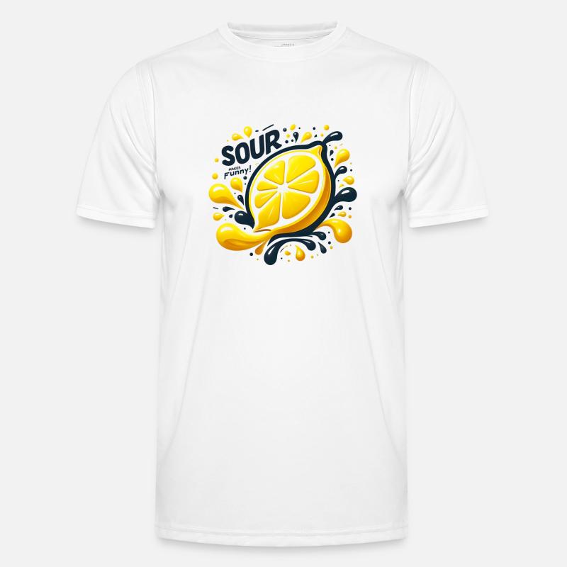 Zitrone Spritz-Splash Männer Funktions-T-Shirt