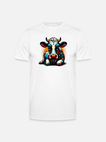 Vache - T-shirt sport Homme - blanc