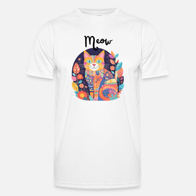 Colorful Cat Patchwork Anthology - Men's Functional T-Shirt - white