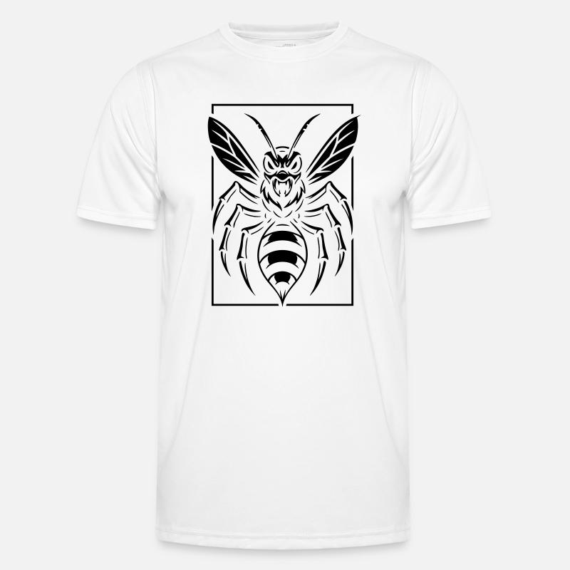 Stylized wasp - Men's Functional T-Shirt - white