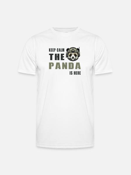 Tactical Panda – Keep Calm - Men's Functional T-Shirt - white