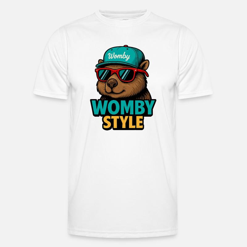 Womby Style Biber mit Sonnenbrillen Männer Funktions-T-Shirt