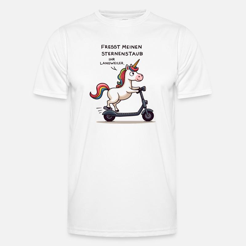 Roller-Einhorn Männer Funktions-T-Shirt