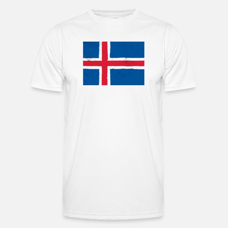 Drapeau de l’Islande T-shirt sport Homme