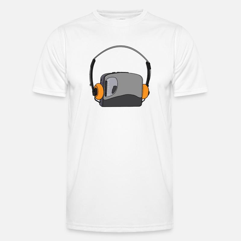 Cool Portable Cassette Audio Player - Men's Functional T-Shirt - white