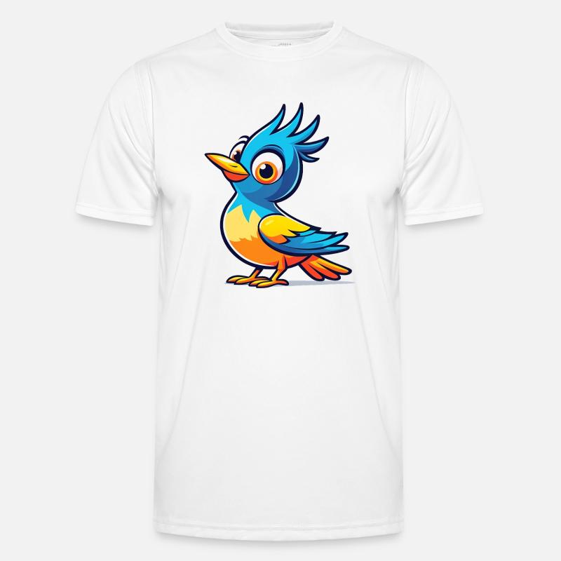 Blauer Vogel Männer Funktions-T-Shirt