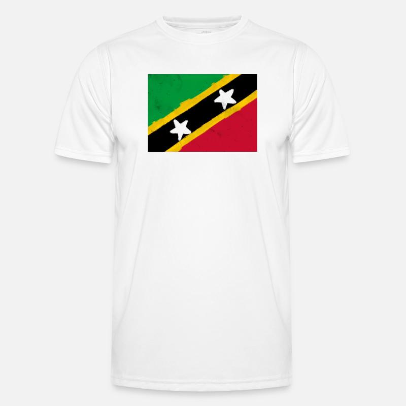 Drapeau de Saint-Kitts-et-Nevis T-shirt sport Homme