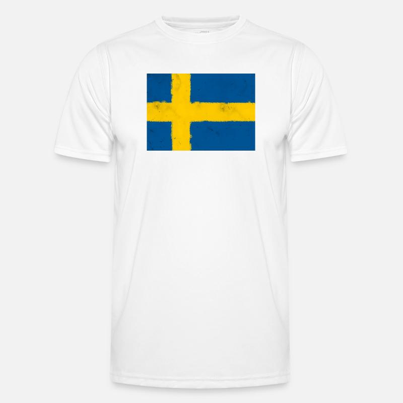 Drapeau de la Suède T-shirt sport Homme