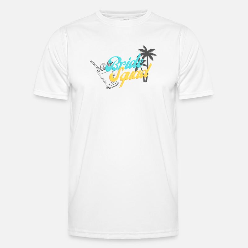 Bride Squad Tropical Sunset Design - Men's Functional T-Shirt - white