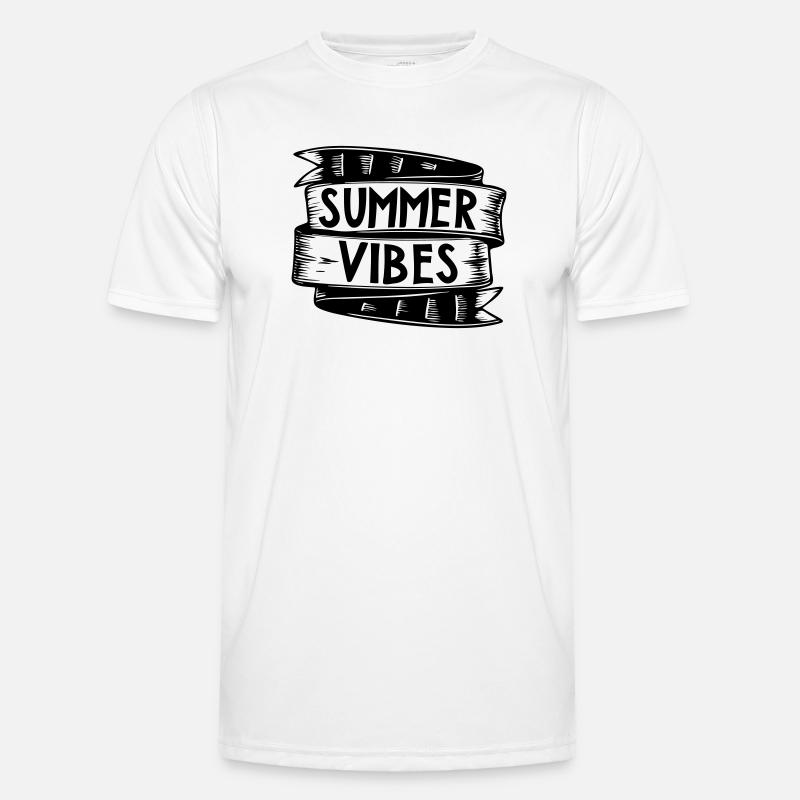 summer vibes | Vector graphic - Männer Funktions-T-Shirt - Weiß