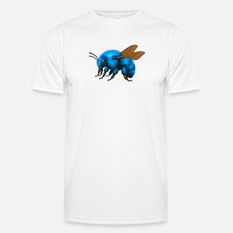 Blue bumblebee left Men's Functional T-Shirt