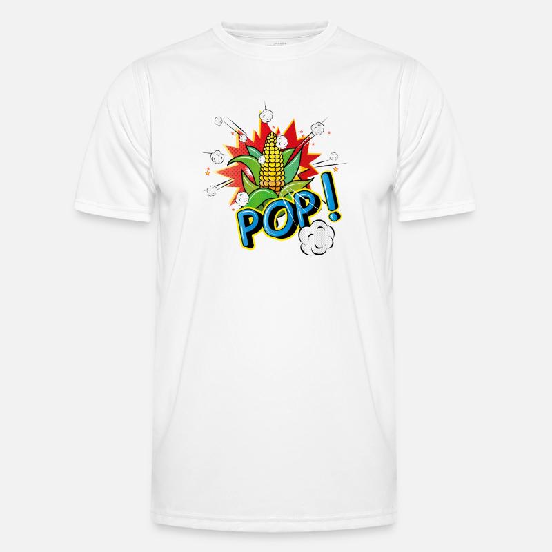 Maïs en épi de style pop art avec effet pop-corn T-shirt sport Homme