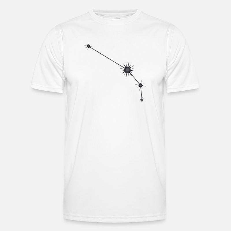 Widder Stern Sternbild Sternzeichen Schwarz & Grau Männer Funktions-T-Shirt