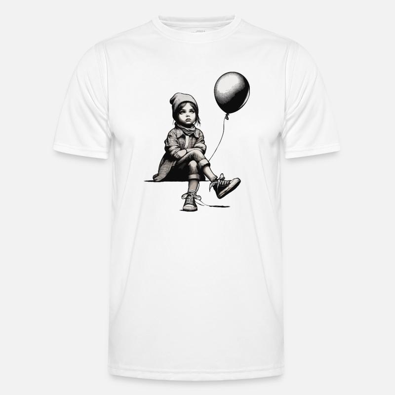 Mädchen mit Luftballon Männer Funktions-T-Shirt