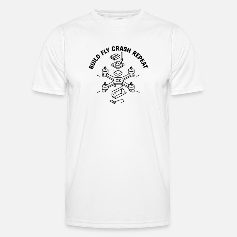 Conception de drones de construction d’aéronefs - T-shirt sport Homme - blanc